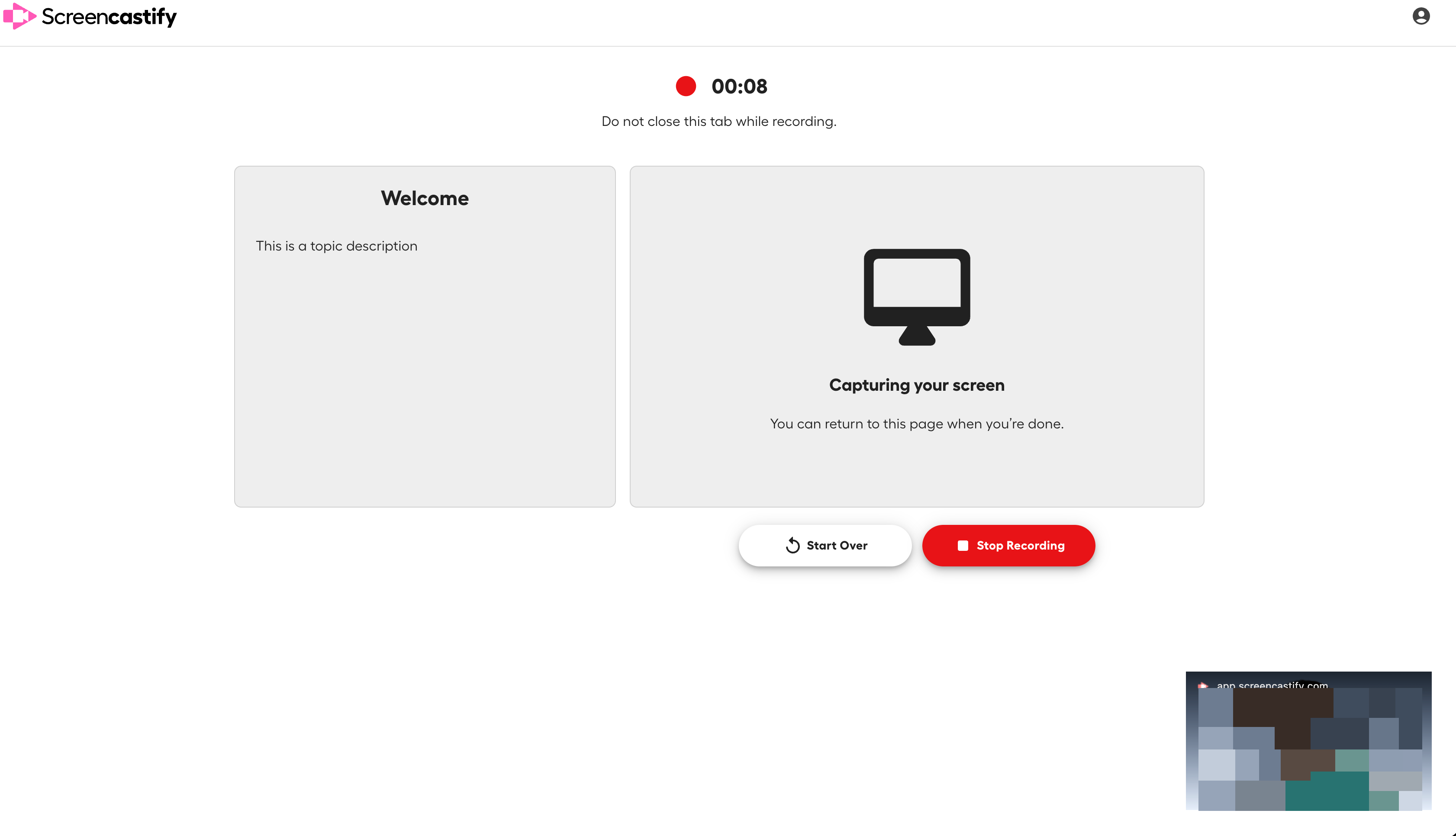 Screencastify Submit recording screen