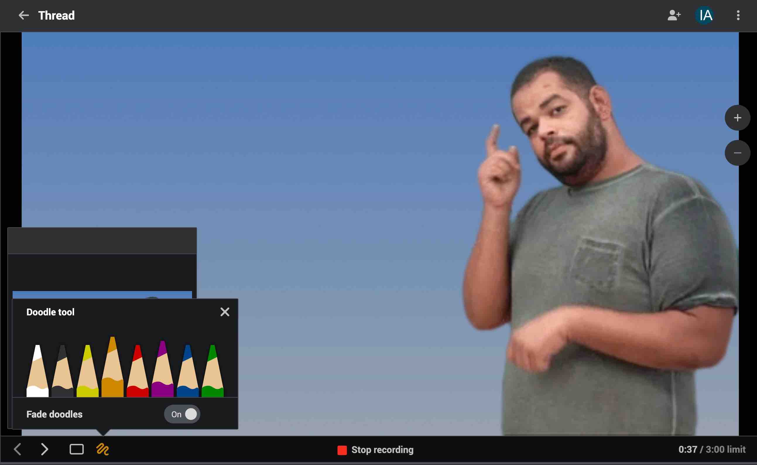 VoiceThread recorder with doodle tools